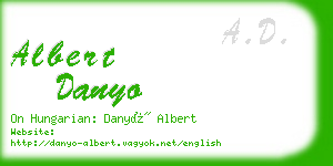 albert danyo business card